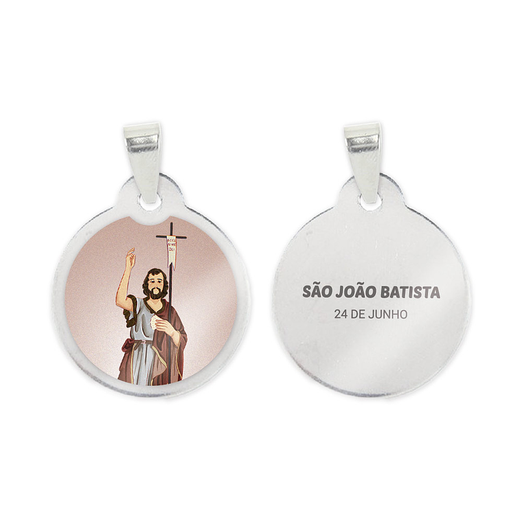 Collar y medalla de San Juan Bautista en acero 2