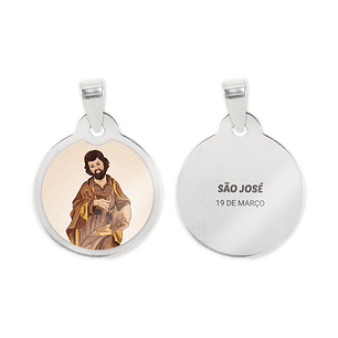 Saint Joseph necklace and medal in stainless steel