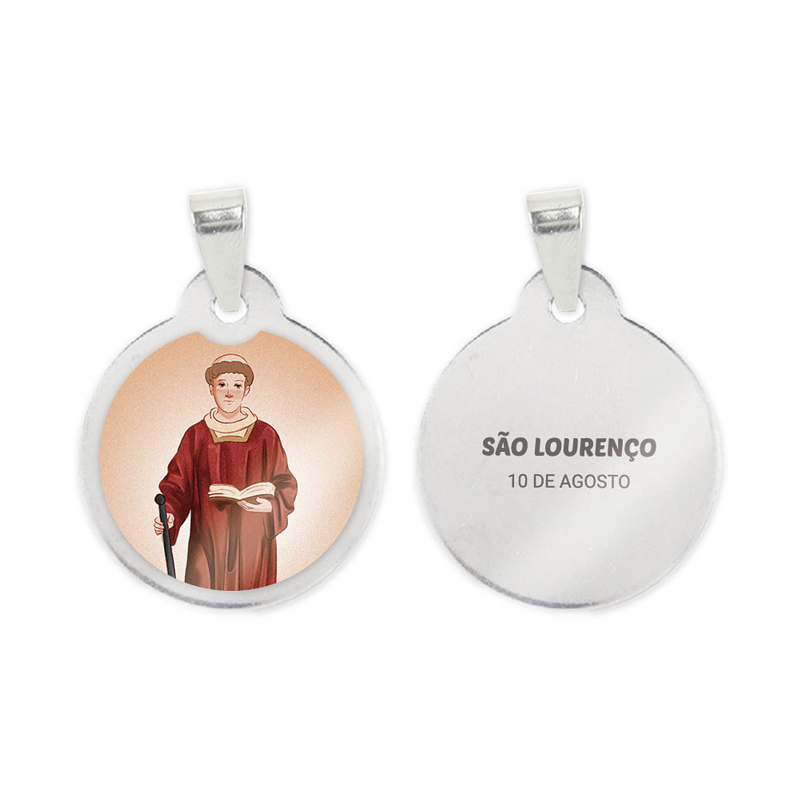 Collar y medalla de San Lorenzo en acero 2