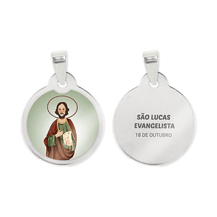 Saint Luke the Evangelist necklace and medal in stainless steel