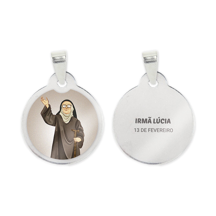 Collar y medalla de la Hermana Lucía en acero 2