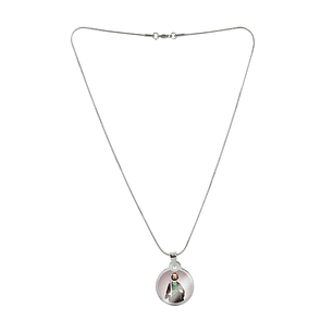 Saint Matthew necklace and medal in stainless steel
