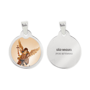 Saint Michael necklace and medal in stainless steel