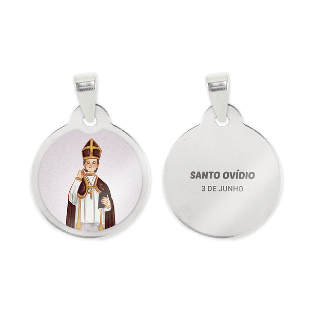 Saint Ovid chain and medal in stainless steel 2