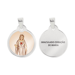 Sacred Heart of Mary necklace and medal in stainless steel