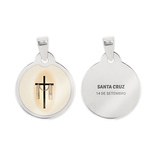 Holy Cross necklace and medal in stainless steel
