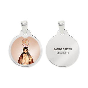 Holy Christ necklace and medal in stainless steel