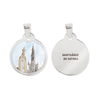 Cadena y medalla de Fátima en acero 2