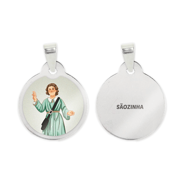 Cadena y medalla de la Beata de Alenquer en acero 2