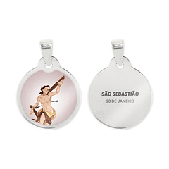 Cadena y medalla de San Sebastián en acero