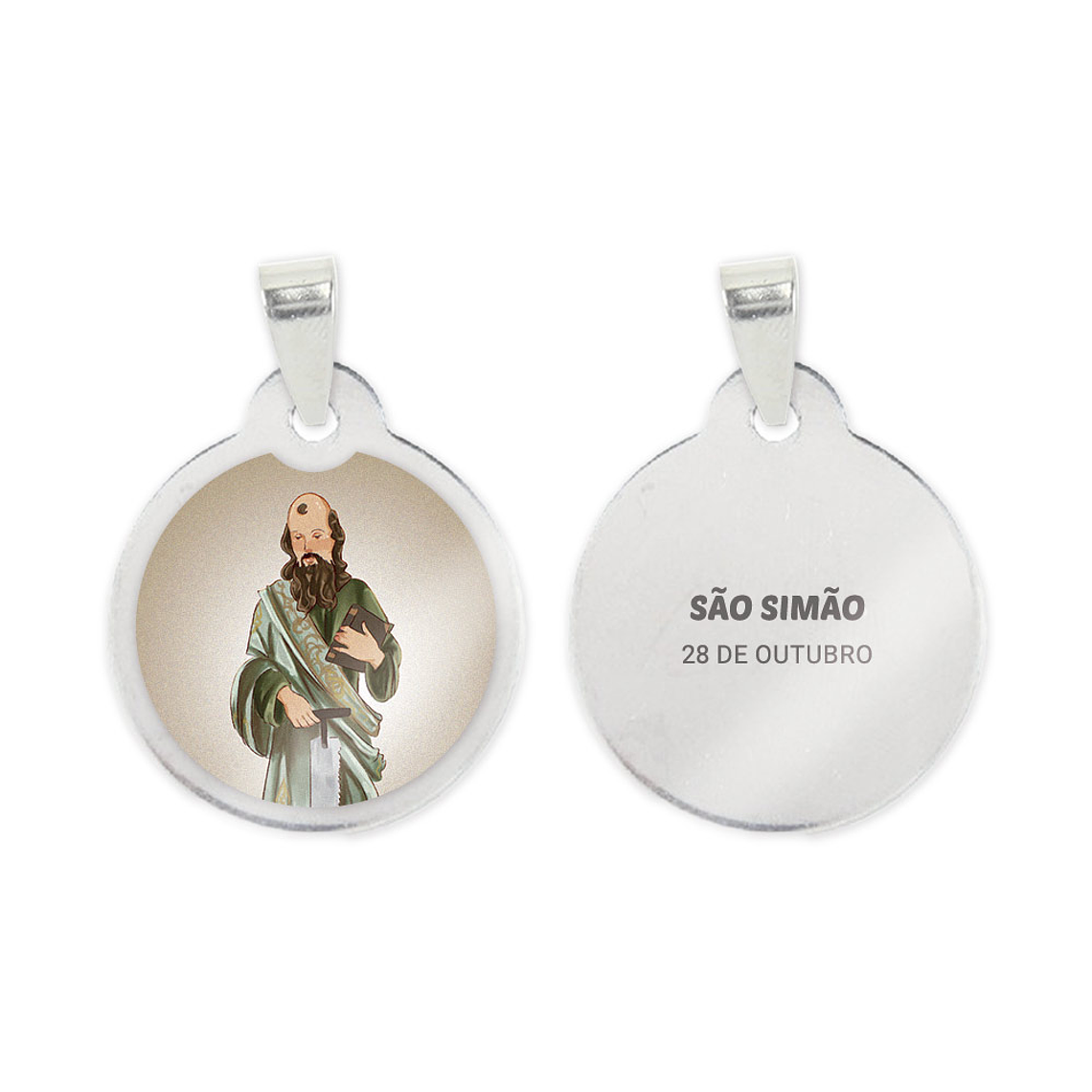 Collana e medaglia di San Simone in acciaio 2