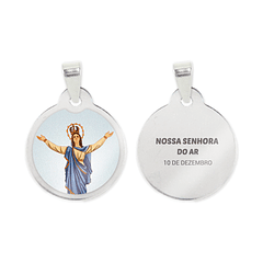 Collar y medalla de Nuestra Señora del Aire en acero