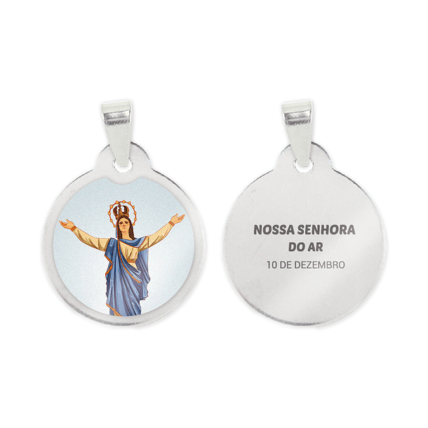Collar y medalla de Nuestra Señora del Aire en acero 2