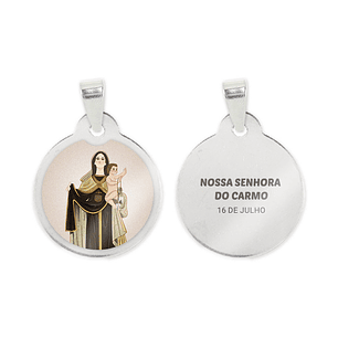 Our Lady of Mount Carmel necklace and medal in steel