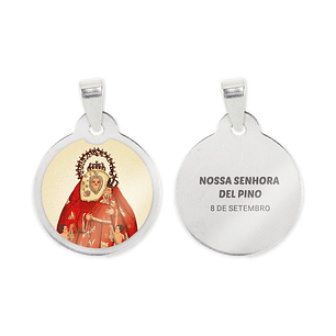 Our Lady of the Pine necklace and medal in steel