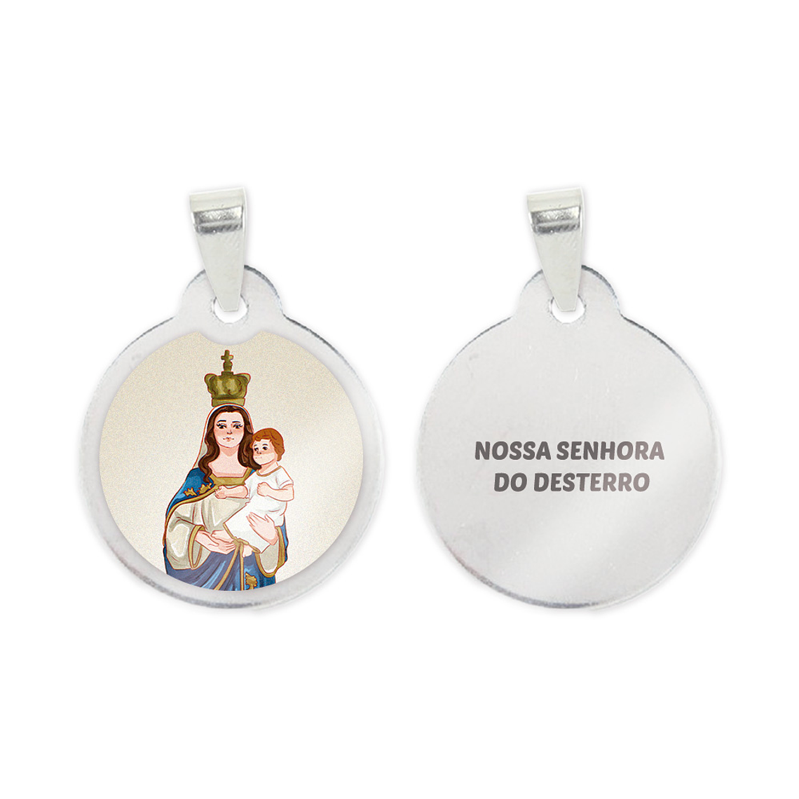 Collier et médaille de Notre-Dame de l'Exil en acier 2