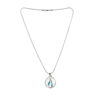 Our Lady of Graces chain and medal in stainless steel 1