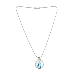 Our Lady of Graces chain and medal in stainless steel