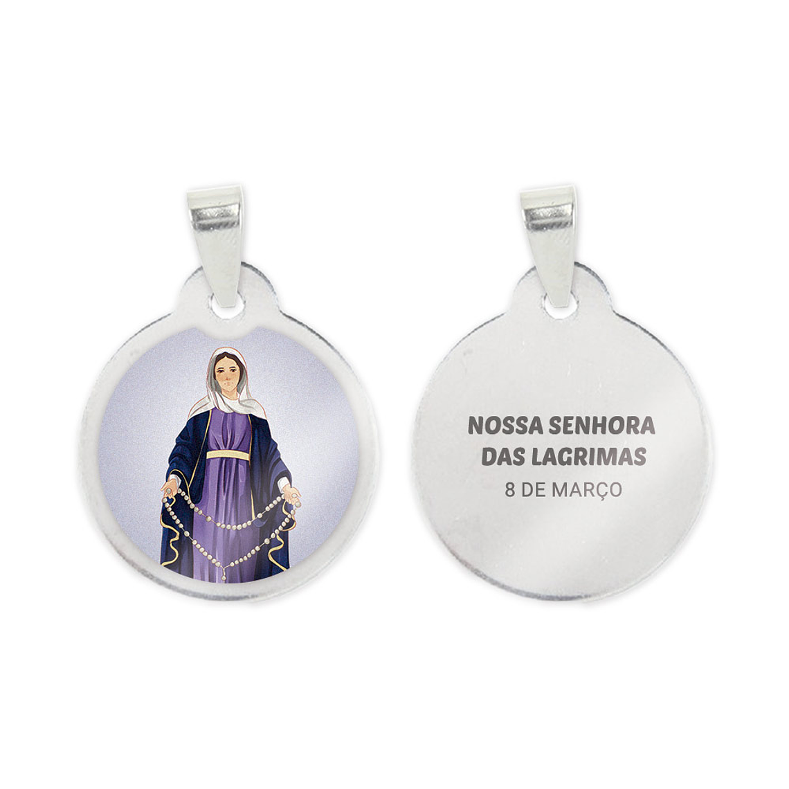 Fio e medalha de Nossa Senhora das Lágrimas 2