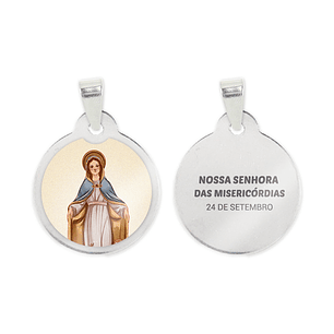 Our Lady of Mercy necklace and medal in stainless steel