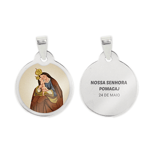 Our Lady of Pomagaj necklace and medal in stainless steel