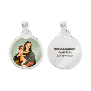 Our Lady of Purity necklace and medal in stainless steel