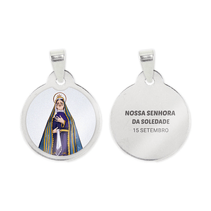 Our Lady of Solitude necklace and medal in stainless steel