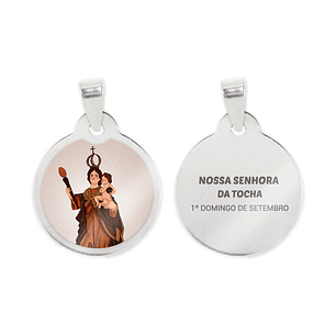 Our Lady of the Torch necklace and medal in stainless steel