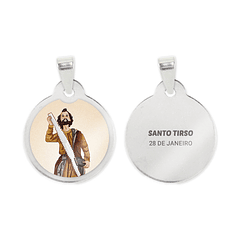 Saint Thyrsus necklace and medal in stainless steel