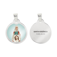 Saint Veronica necklace and medal in stainless steel