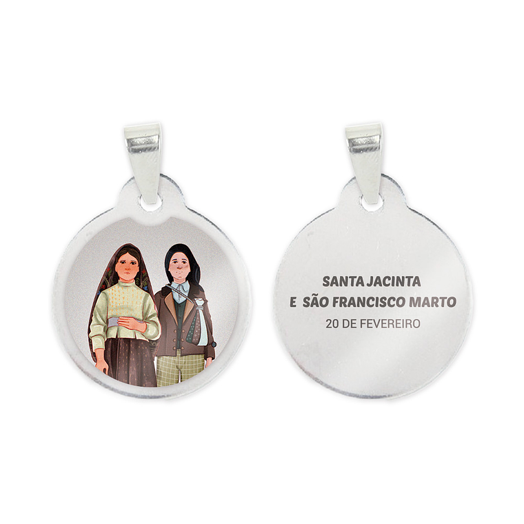 Fio e medalha de Santa Jacinta e São Francisco Marto 2