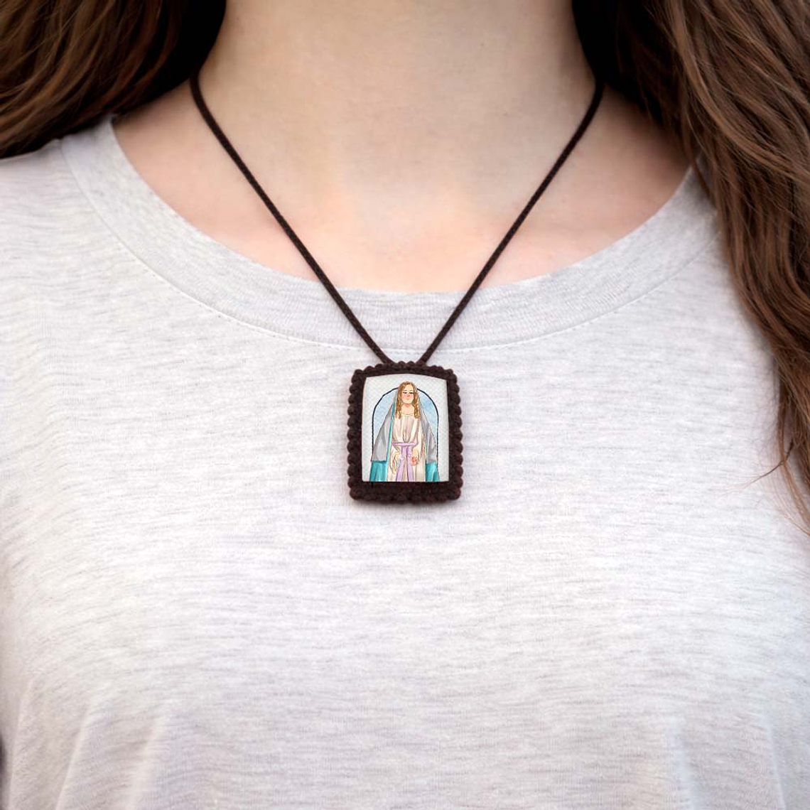 Escapulario en tela de Nuestra Señora de la Encarnación 2
