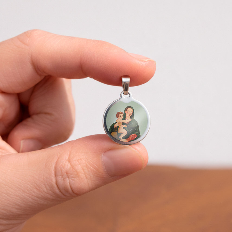 Medaglia in acciaio di Nostra Signora della Purezza 2