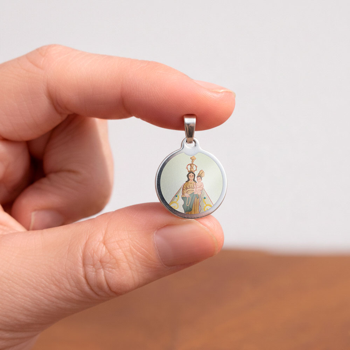 Medaglia in acciaio di Nostra Signora del Rocio 2