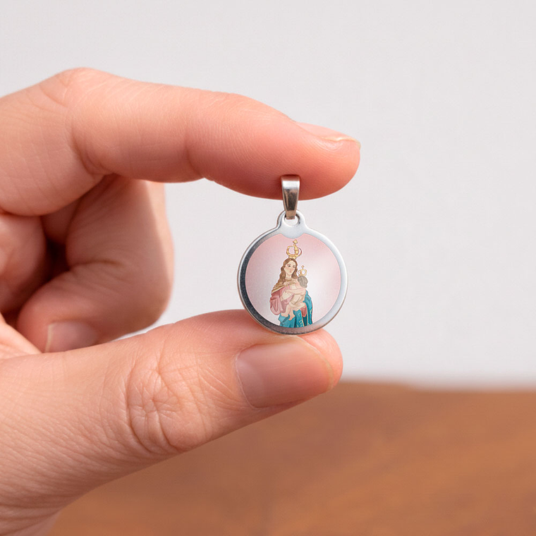 Medalha de aço de Nossa Senhora dos Remédios 2