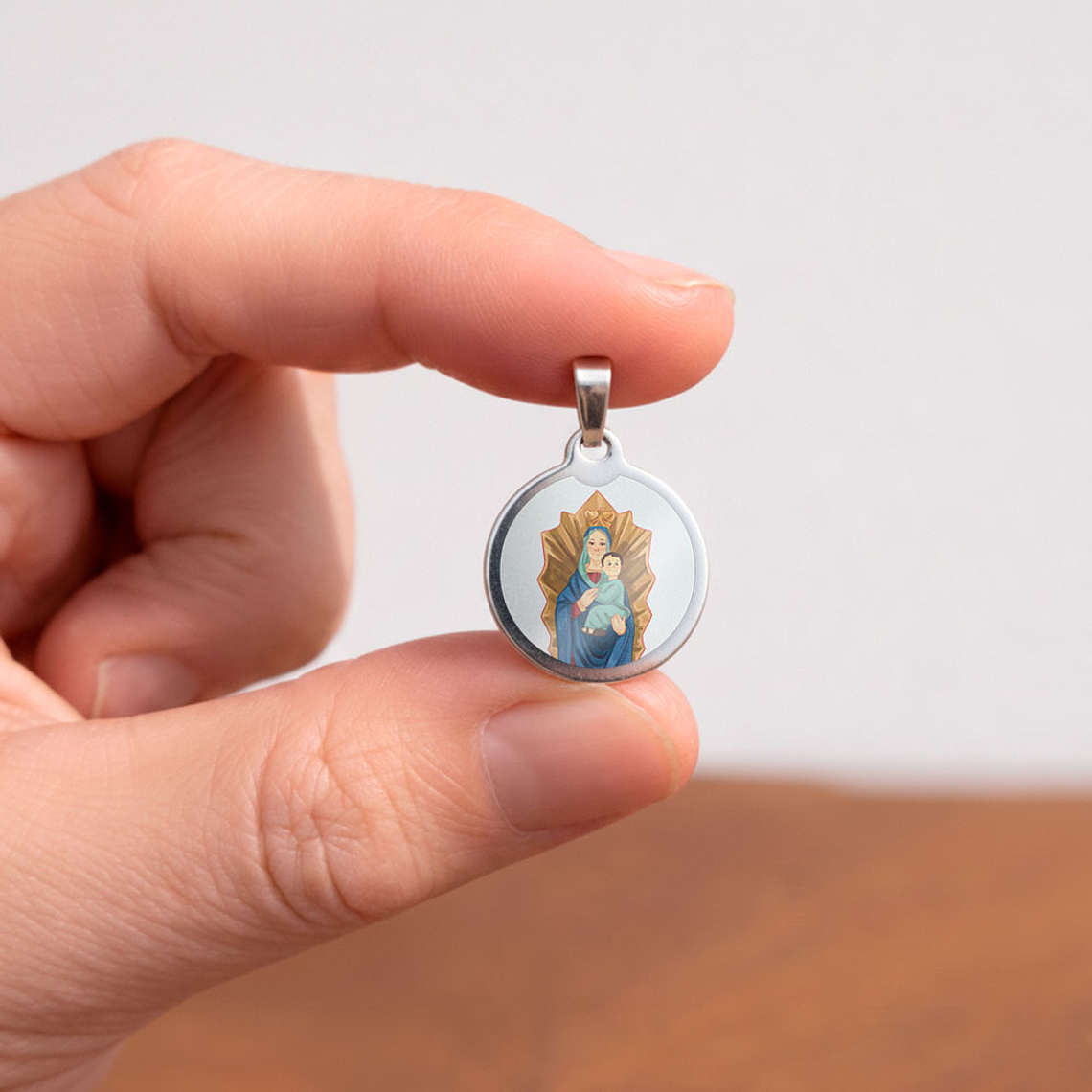 Medalha de aço de Nossa Senhora do Perpétuo Socorro 2