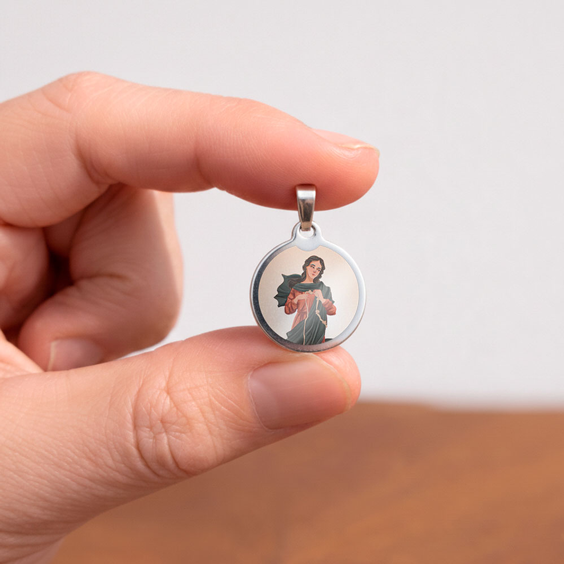 Medalha de aço de Nossa Senhora Desatadora de Nós 2