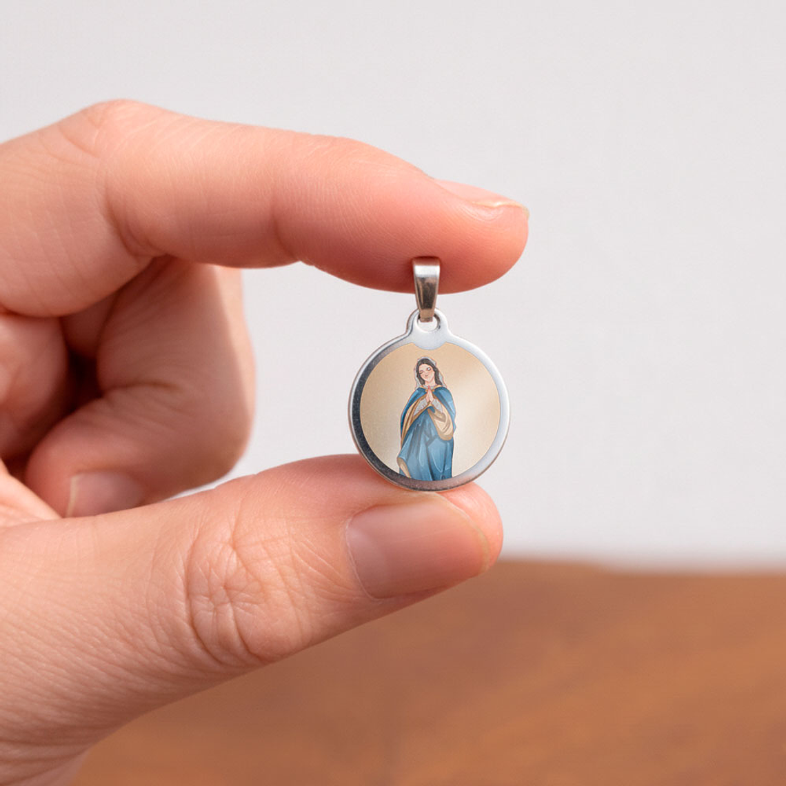 Medaglia in acciaio di Nostra Signora della Natività 2