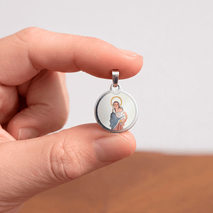 Our Lady of Mother of God Steel Medal