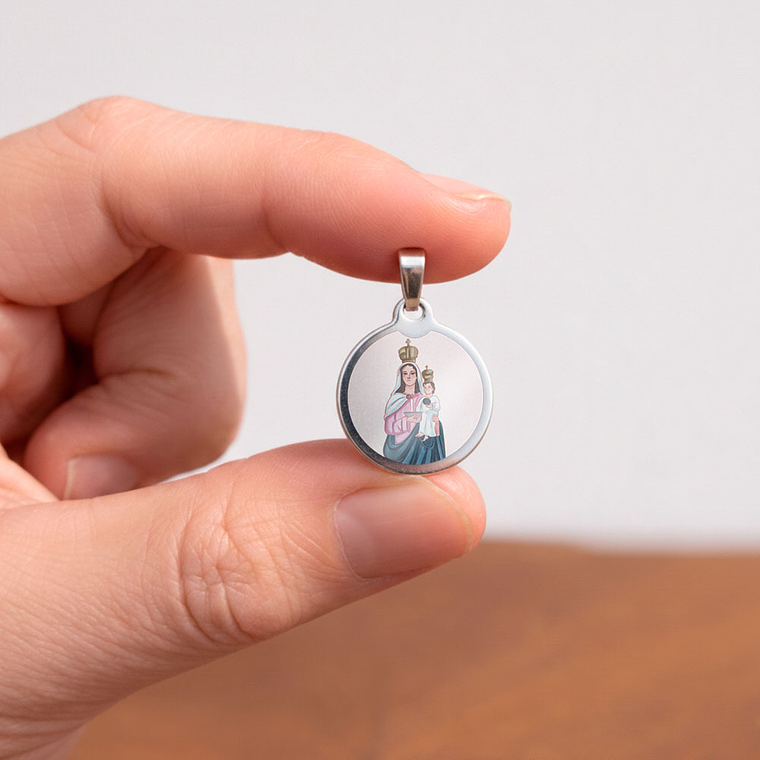 Medalha de aço de Nossa Senhora da Luz 2