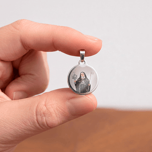 Saint Clare of Assisi Steel Medal