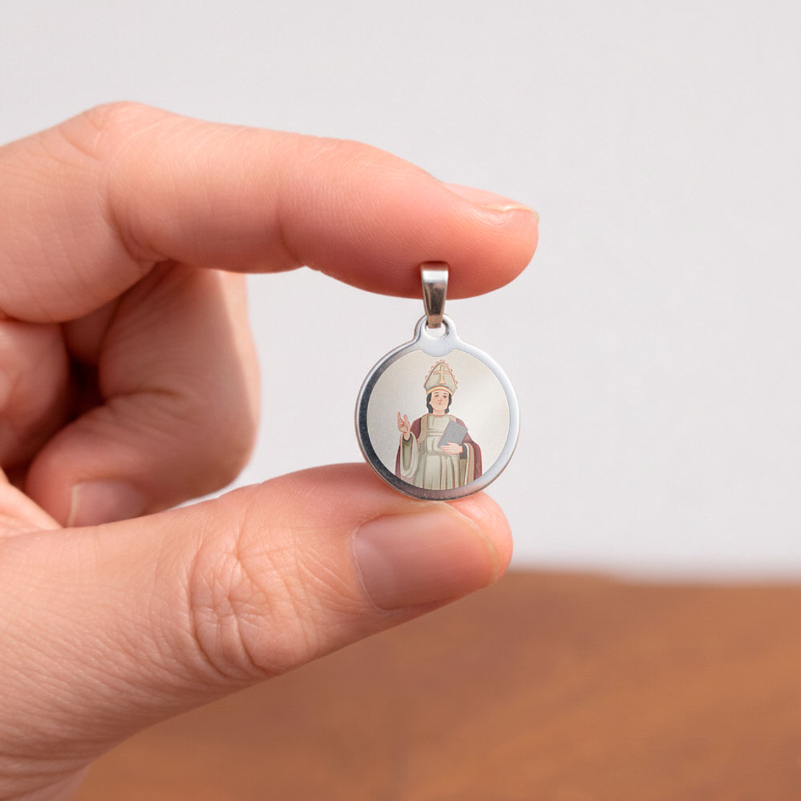 Medaglia in acciaio di San Biagio 2