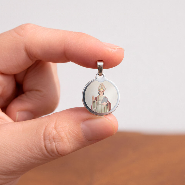 Medaglia in acciaio di San Biagio 2