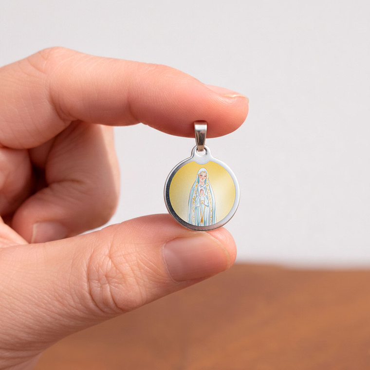 Medalha de aço de Nossa Senhora de Fátima 2