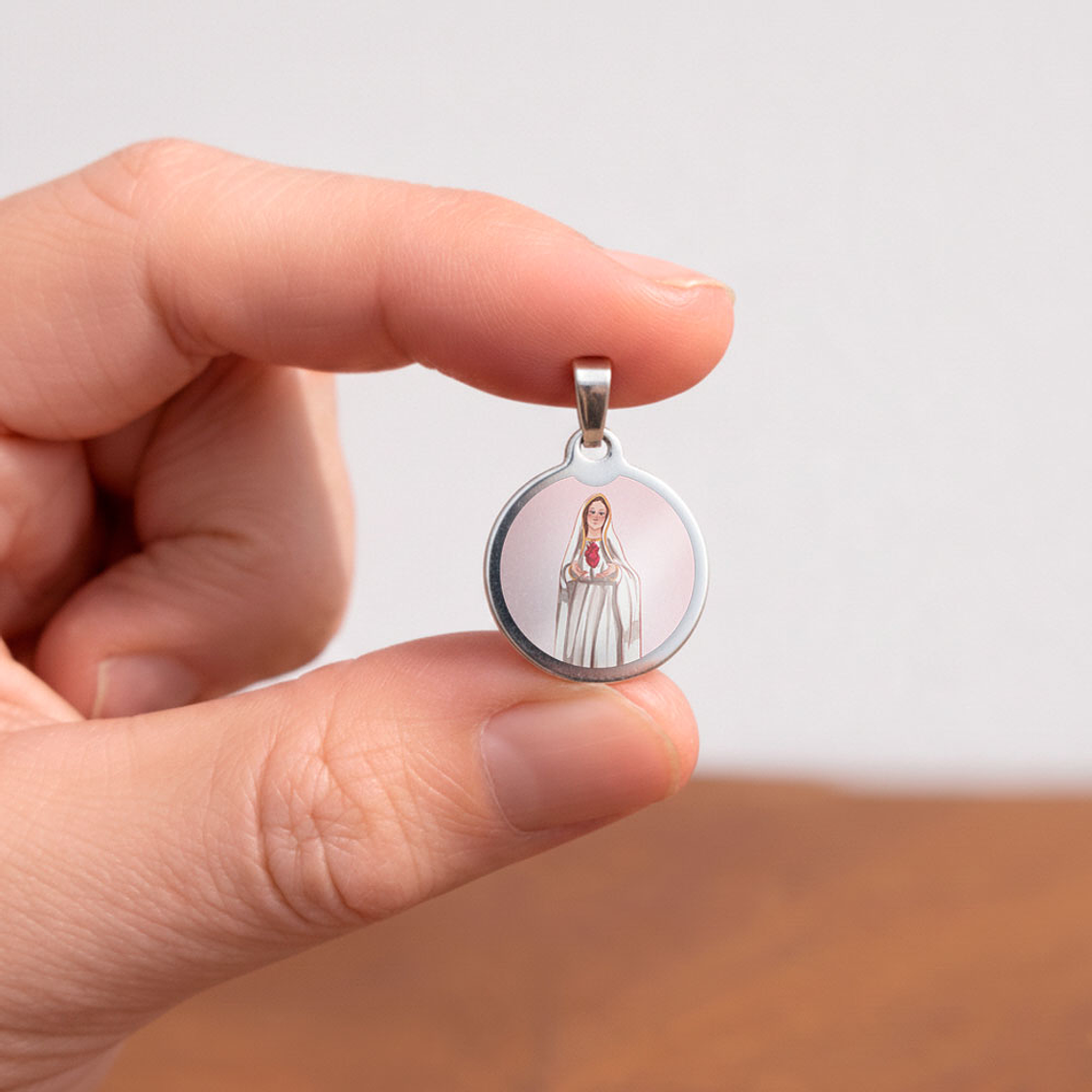 Medalha de aço de Nossa Senhora do Coração 2