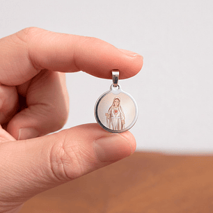 Sacred Heart of Mary Steel Medal