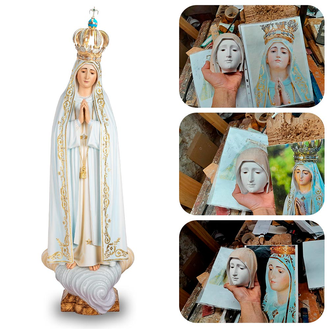 Capillita original 105 cm - Nuestra Señora de Fátima 8