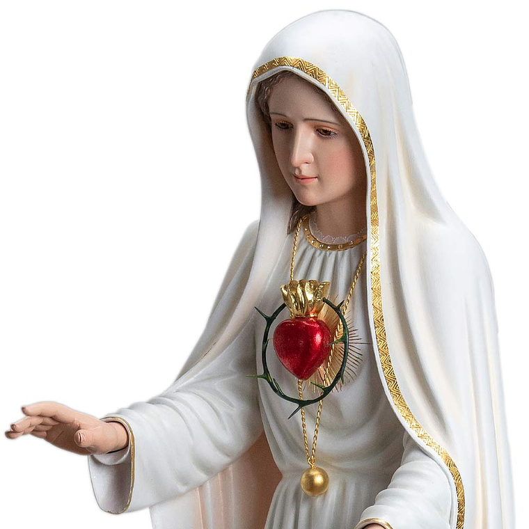 Inmaculado Corazón de María 120 cm - madera 3