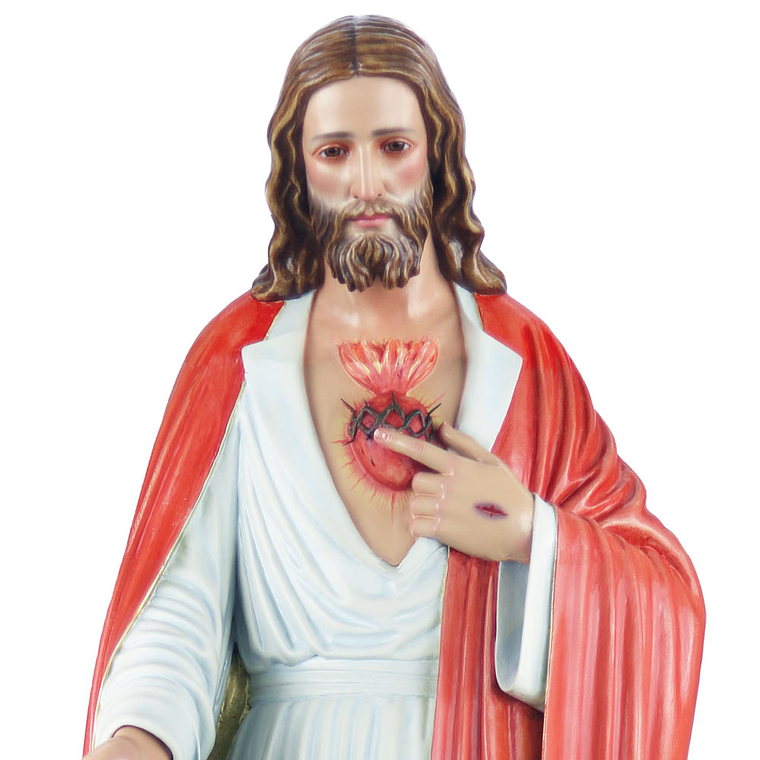 Sagrado Coração de Jesus 120 cm - madeira 3