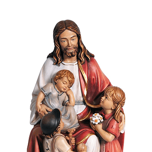 Jésus avec les enfants - Bois